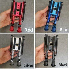 Abrazadera de bípode para rifle de fibra de carbono de 6-9"" retráctil inclinación giratoria sin adaptador