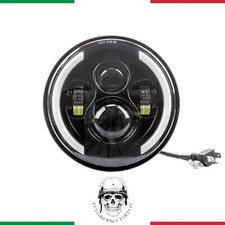 🇮🇹 FARO FULL LED OMOLOGATO UNIVERSALE MOTO 7'' SCRAMBLER CHOPPERS  CAFE RACER