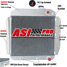 3-row Aluminum Radiator For 1955-1959 Chevy Truck Pickup Ls Engine Swap