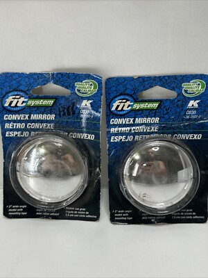 (2) K Source Fit System Convex Mirror C030 3'' Round Blind Spot  Mounting Tape