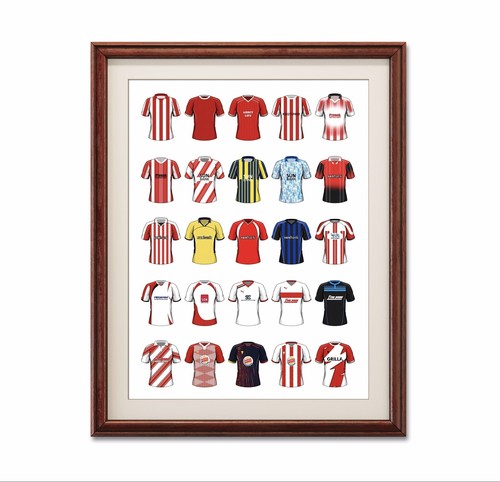 Stevenage Football Shirt Poster, Stevenage Football Poster, Classic Kit Print,A4 - Picture 3 of 4