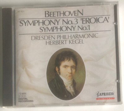 CD Beethoven Symphony No 3 Eroica Symphony No 1 DRESDEN PHIL Herbert Kegel