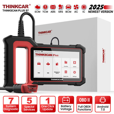THINKSCAN PLUS S7 Car Diagnostic Scanner OBD2 Code Reader Scan Tool ABS SRS IC