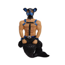 December Diamonds 55-55478 Pup Blue Merman Ornament 7 Inches