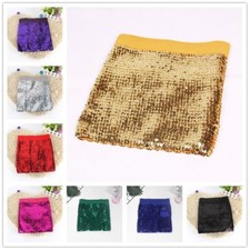 Ladies Sequins Mini Short Skirt Dance Club Party Stretch Shiny Fashion New