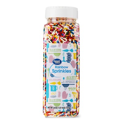 Rainbow Sprinkles, 26 oz, Trans Fat-Free, Shelf-Stable