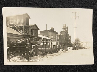 Chemical Company Plant Business Factory Antique Snapshot Photo