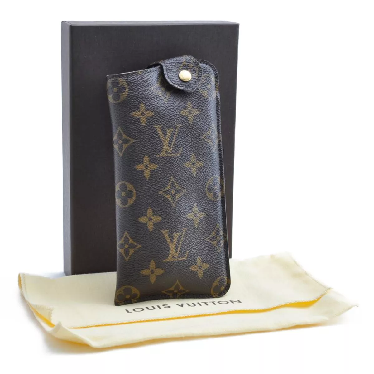 LOUIS VUITTON Monogram Etui Lunette MM Glasses Case M66544 LV Auth am2579s