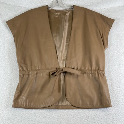 Friitala of Finland Women's Soft Leather Brown Jacket, Size 38