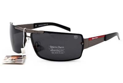 Roberto Marco polarisierte Sonnenbrille für Fahrer neues Design silberfarbenes Metallgestell