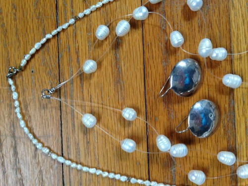 Disfraz Joyería Perla Lote Mezcla de collares, pulseras y pendientes - Imagen 2 de 10