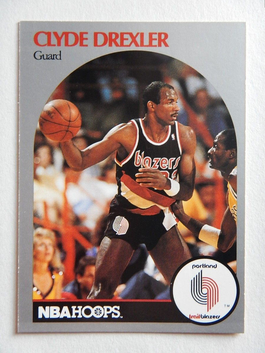 NBAトレーディングカード　90年代　約500枚 Clyde Drexler #245 NBA Hoops 1990 Basketball Card (Portland Trail