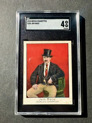 mecca cigarettes boxing cards 1910 T220 Jem Mace Mecca Cigarettes Champion & Prize Fighters Boxing Card  SGC 4