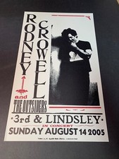 Rodney Crowell and the outsiders 3rd and Lindsey 2005 HATCH SHOW PRINT POSTER