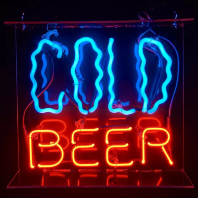 14''x10'' Cold Beer Acrylic Neon Sign Light Lamp Visual Bar Club Room Glass JY