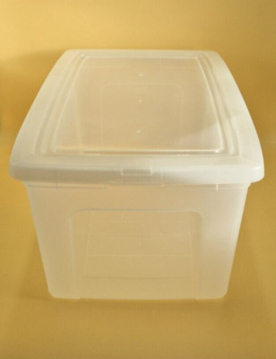 Amazon Basics Organiser- und Aufbewahrungsbox 50 l 2 Stück durchsichtig