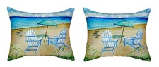 Pair of Betsy Drake Adirondack No Cord Pillows 15 Inch X 22 Inch