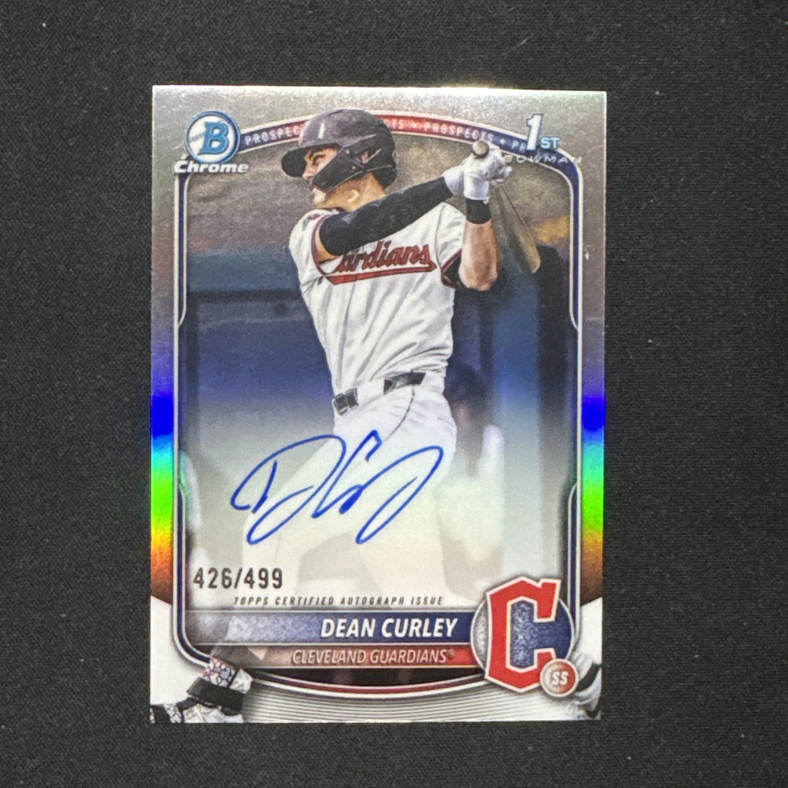 2025 Bowman Draft Dean Curley 1st Chrome On Card Prospect Auto - Refractor /499