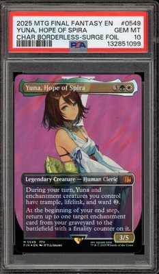 Magic MTG FF Yuna Hope of Spira FIN CHAR Borderless Surge Foil