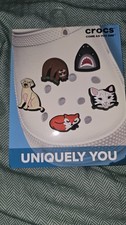 Crocs Jibbitz Charms Animal Lover 5 Pack Shark Cat Dog Fox Sloth