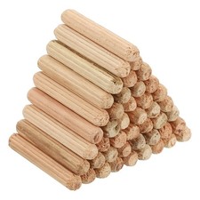 200Pcs 3/16"x1 5/32" Wood Dowel Pins Fluted Wooden Dowel Pin Straight Groove