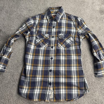 Superdry Denim Goods Women's Large Long Sleeve Button Up Plaid