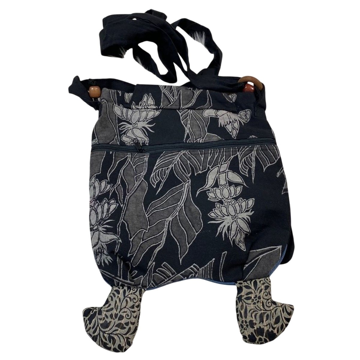 Owl Handmade Textile Crossbody Bag Purse Fabric # Z988​​​ View 4