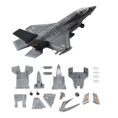 1/72 F-35 Stealth Fighter Assembly Model Kit 22cm US Navy Jet DIY Build Toy Gift