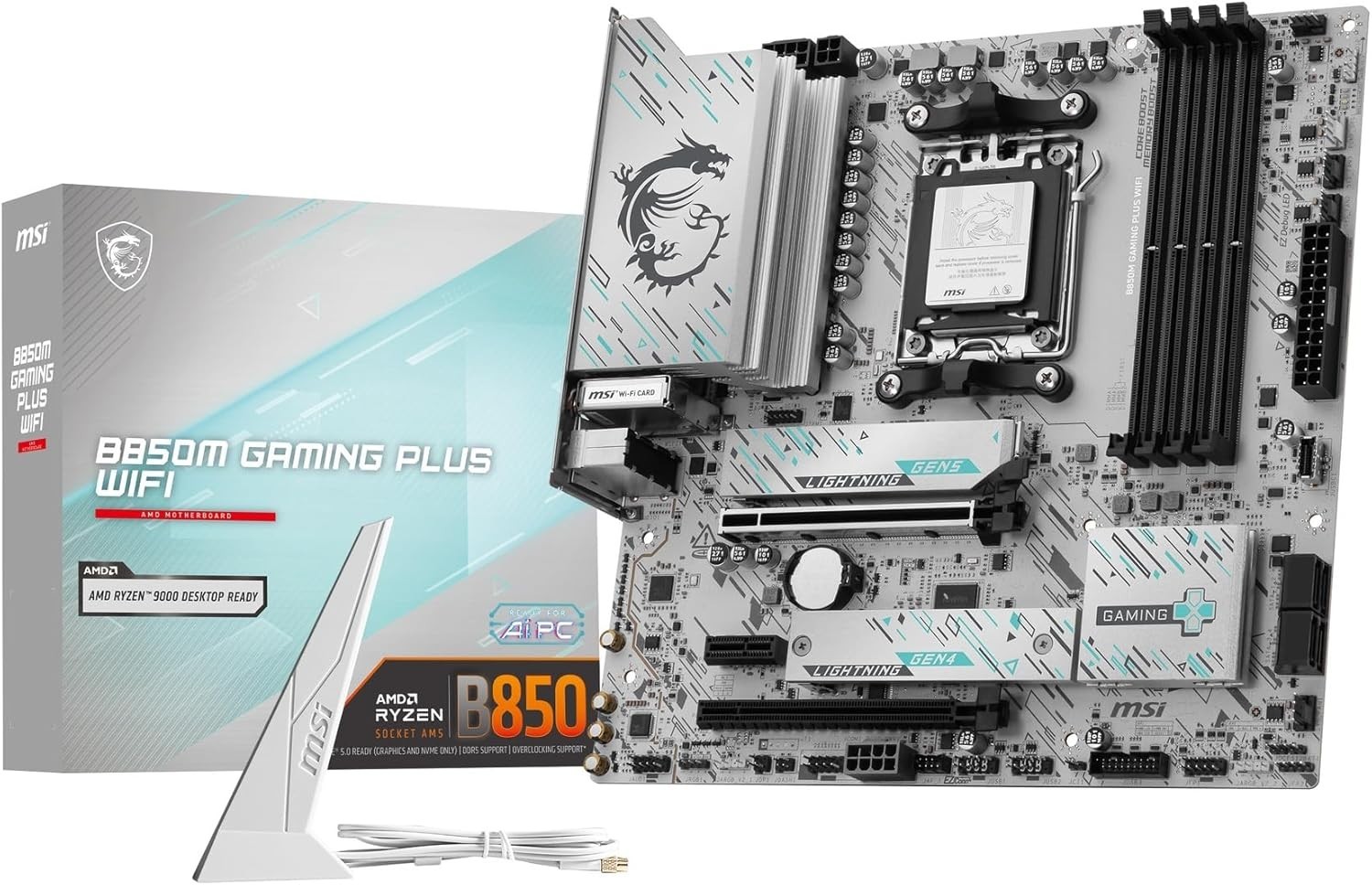 Msi Mb Amd B850, B850m Gaming Plus Wifi,B850m,Am5,4Ddr5,2Pci-Ex16,1Pci-Ex1,2M.2,4Sata3,6Usb3.2 Gen2,5Usb3 - Immagine 11