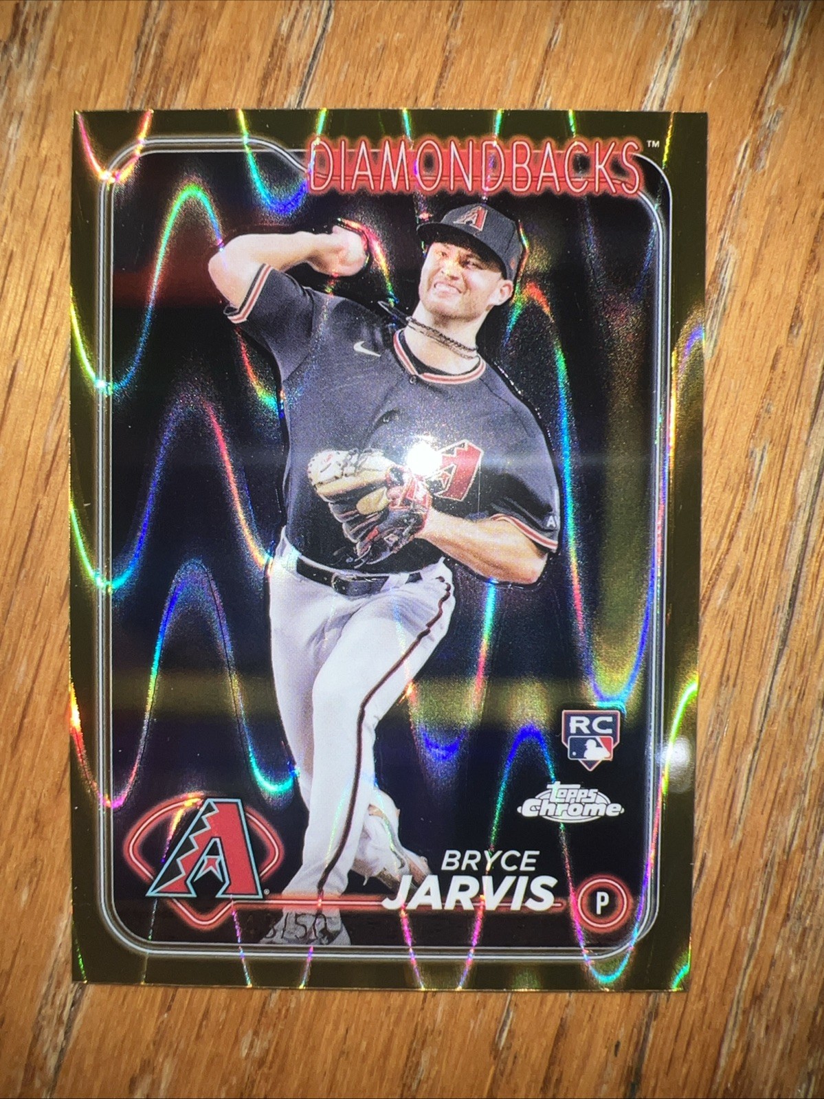 2024 Topps Chrome Bryce Jarvis #75 Gold Wave Rookie RC #43/50 Diamondbacks (PWE)