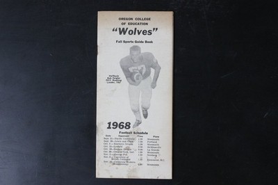 Vintage 1968 Oregon College of Education Wolves Football Guide Book Program