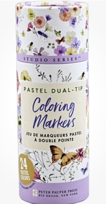 Studio Series Pastel Dual-Tip Markers - 24 Colors by Inc. Peter Pauper Press...