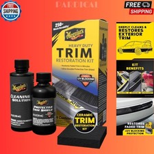 Meguiar's Heavy Duty Trim Restoration Kit - Includes a Cleaning Solution to Deep