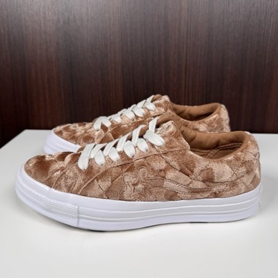 Converse All Star Golf Le Fleur Ox Velvet Sneaker Shoe Brown Sugar Sz M5/W7