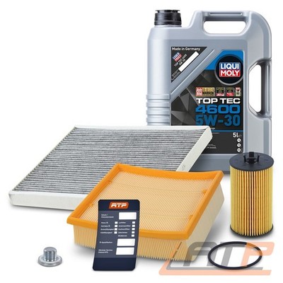 INSPEKTIONSPAKET+5l 5W-30 LIQUI MOLY MOTORÖL FÜR OPEL CORSA D E 1.0 1.2 1.4 +LPG