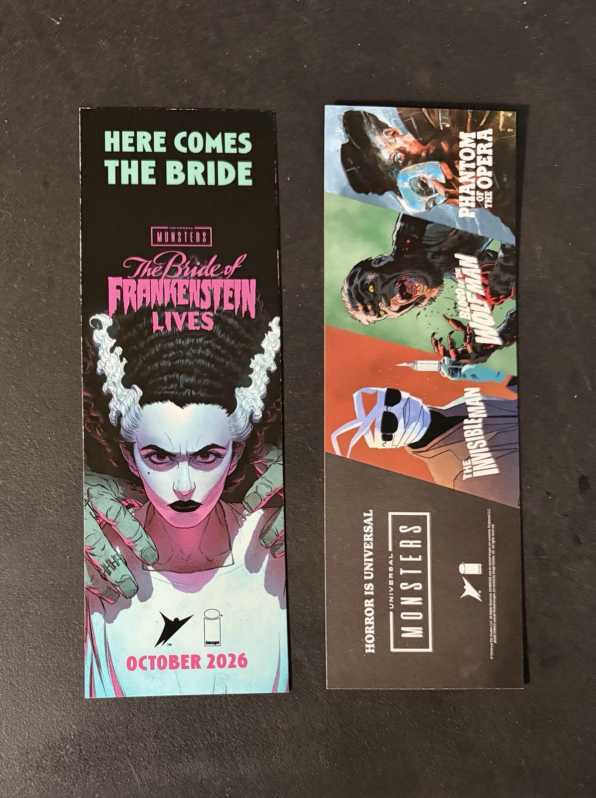 Bride of Frankenstein Lives 2026 Promo Bookmark Image Comics Universal Monsters
