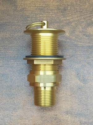 ProPlus Solid Brass Bar sink Drain w/ Stopper Fits 1-1/4'' Hole, 1'' MPT Reducer