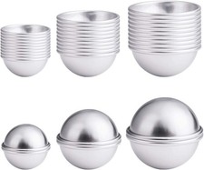 30PCS- Bath Bomb Mold Kit, 15 Set 3 Size Mold Bath Bombs Press for DIY Making