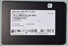 Micron 5400 PRO 7.68TB 2.5" SATA SSD MTFDDAK7T6TGA-1BC1ZABYY w/ 100% Health