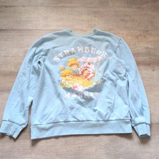 Strawberry Shortcake Sweatshirt Women M Light Blue Strawberry Market Crewneck