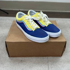Vans Old Skool Shoe Mens 11 Custom Paint Job White Low Tops