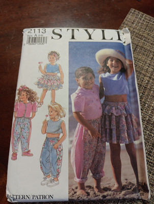 Vtg (1991)Style #2113 Girl's Jacket, Top, Skirt, Pants Sz 3-8 NEW UNCUT FF
