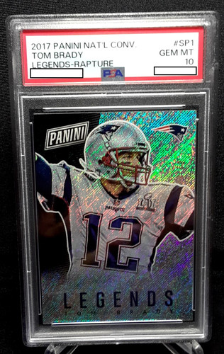 2017 Panini National Convention Tom Brady Legends Rapture, PSA 10, Non-Auto