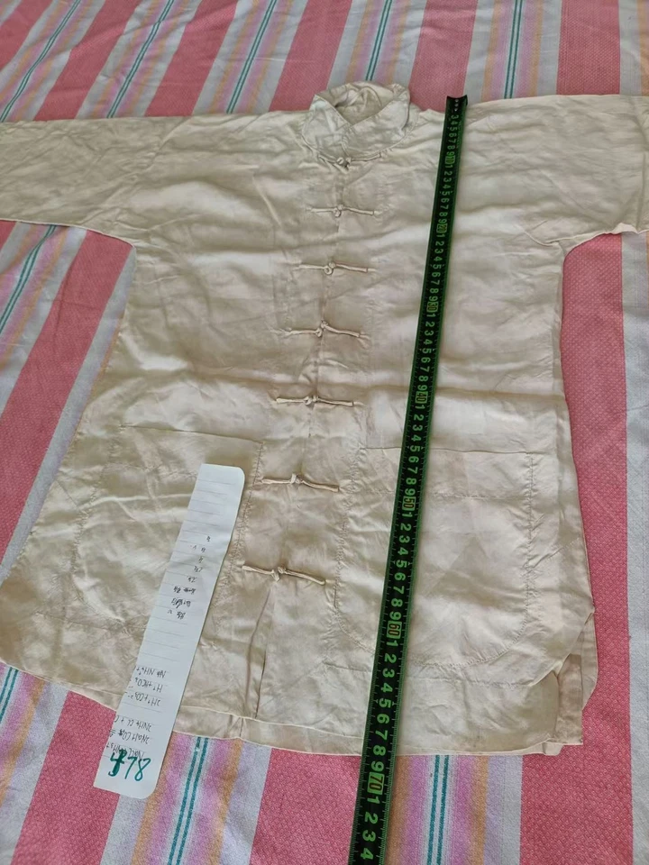 Top de seda antiguo de la dinastía Qing de China, disfraz bordado vintage coleccionable Foto 4 de 4