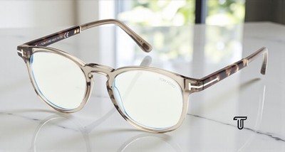 Tom Ford FT5891 B 095 Plastic Light Green Other 49 mm Unisex Eyeglasses