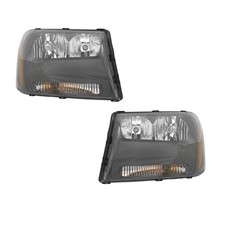 Halogen Headlights Front Lamps Pair Set For 06-09 Chevy Trailblazer Left Right