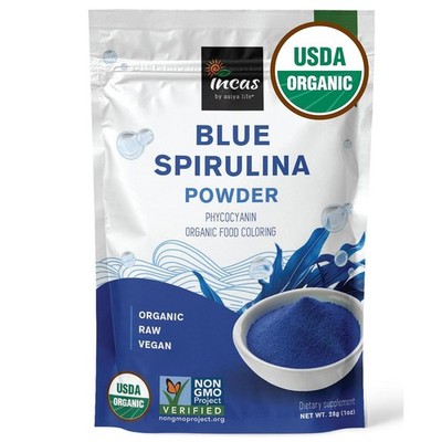 USDA Organic Blue Spirulina Powder Phycocyanin Extract No Fishy Smell 100% Vegan