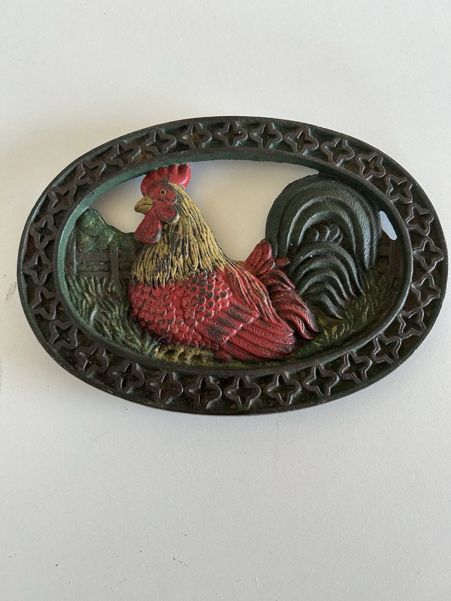 Ancien Sous-Plat en Fonte Rouge Vif Bel État 1960. - France