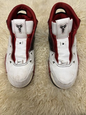 Nike Zoom Kobe 1 White Red Black US 14 Signed #11 Basketball Shoes Rare