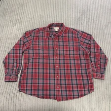 Duluth Trading Co Flannel Shirt 2XL Red Heavyweight Outdoor Work Long Sleeve